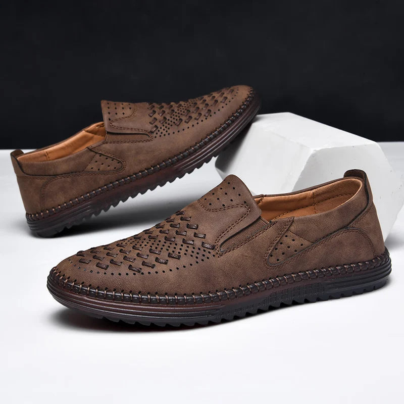 Elegant mens dress loafers, perfect blend of hand-stitched craftsmanship & all-day comfort.