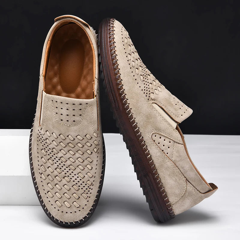 Mens fashion loafers, combining hand-stitched craft with a modern, comfortable design.