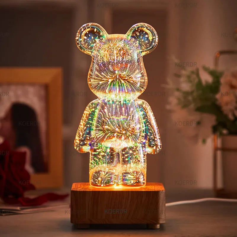 Mesmerizing 3D firework projection lamp creating a colorful, ambient glow for home decor and room aesthetic.