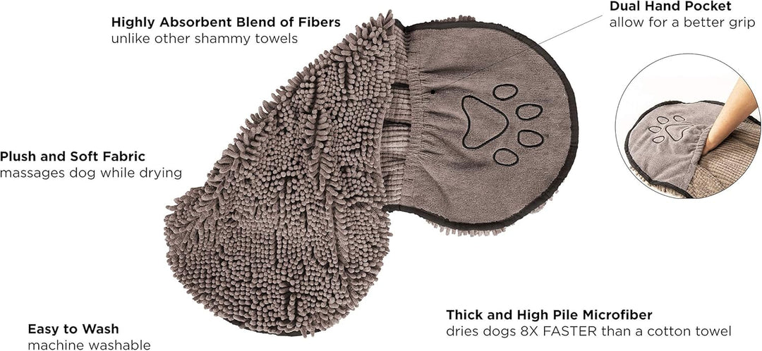 Premium microfiber dog towel, super absorbent and soft for efficient animal dry.