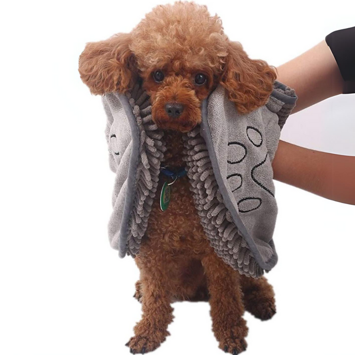 Animal dry towel: super absorbent microfiber for quick drying your dog easily.
