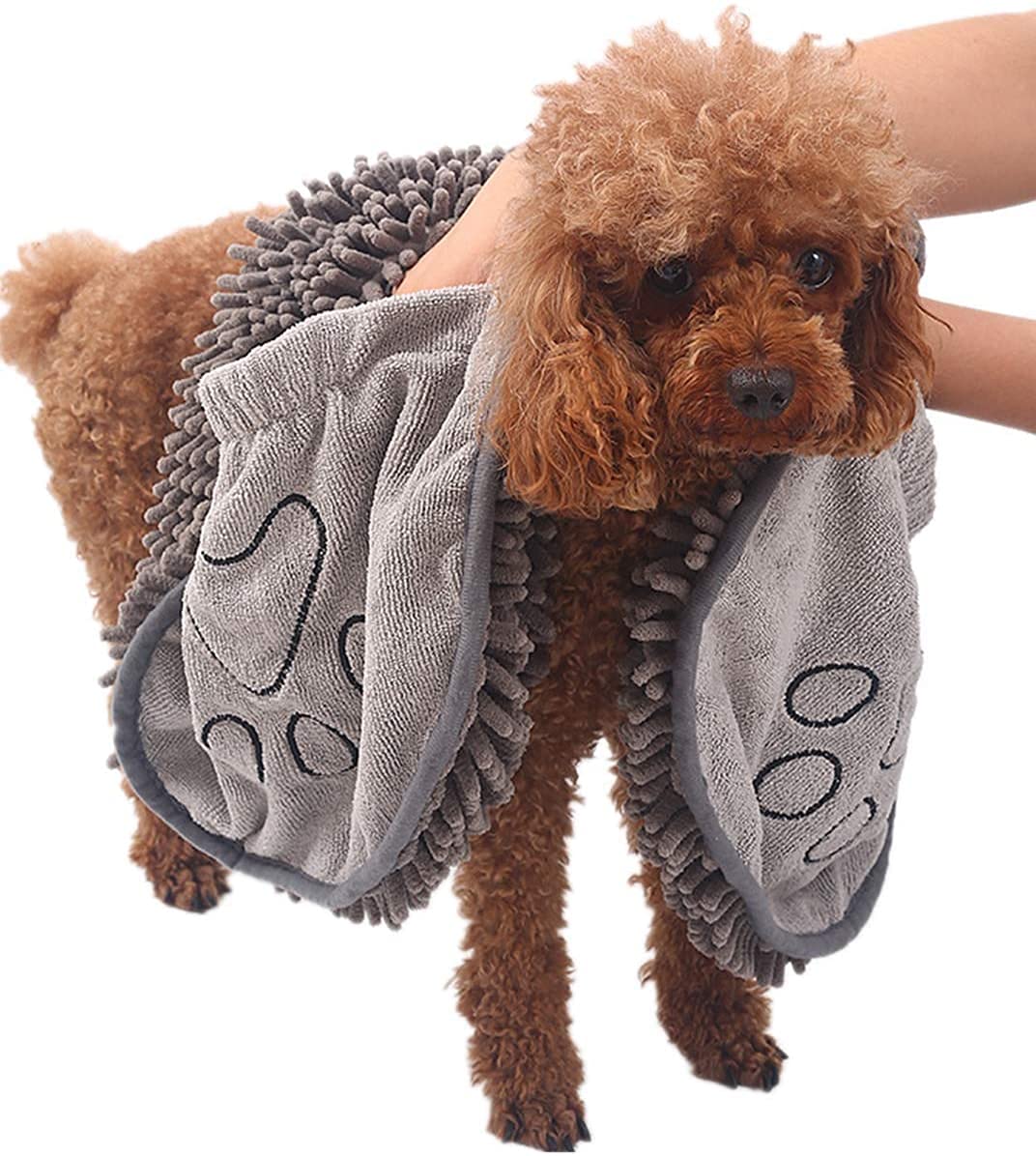 Pet care accessory: quick-drying microfiber dog towel, soft & highly absorbent.