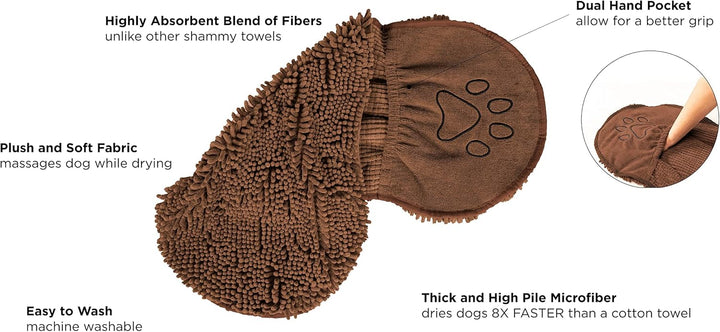 Soft, quick-drying microfiber towel for dogs. Perfect for bath time & grooming.