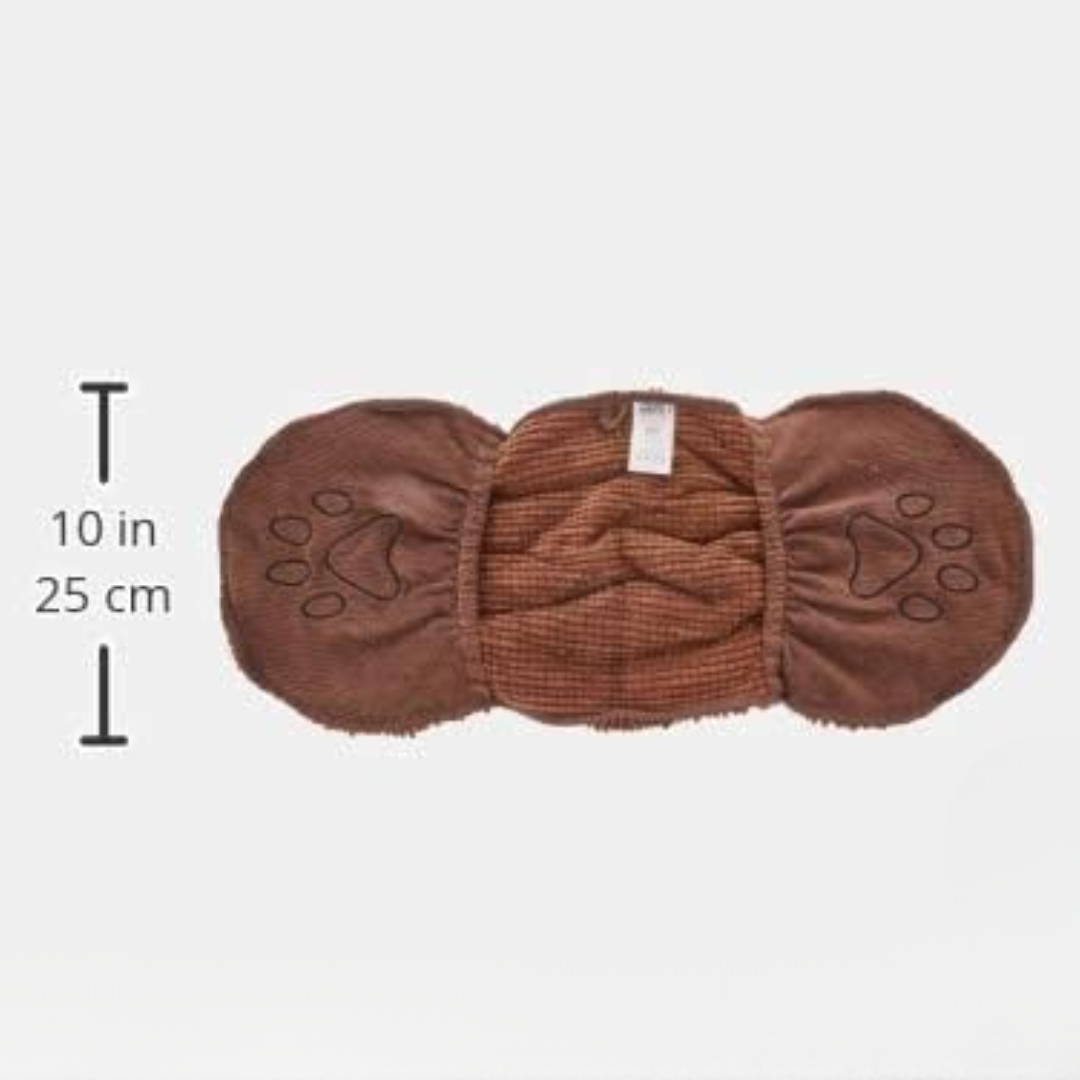 Soft microfiber pet towel, perfect for quick drying dogs after a bath or wet play.