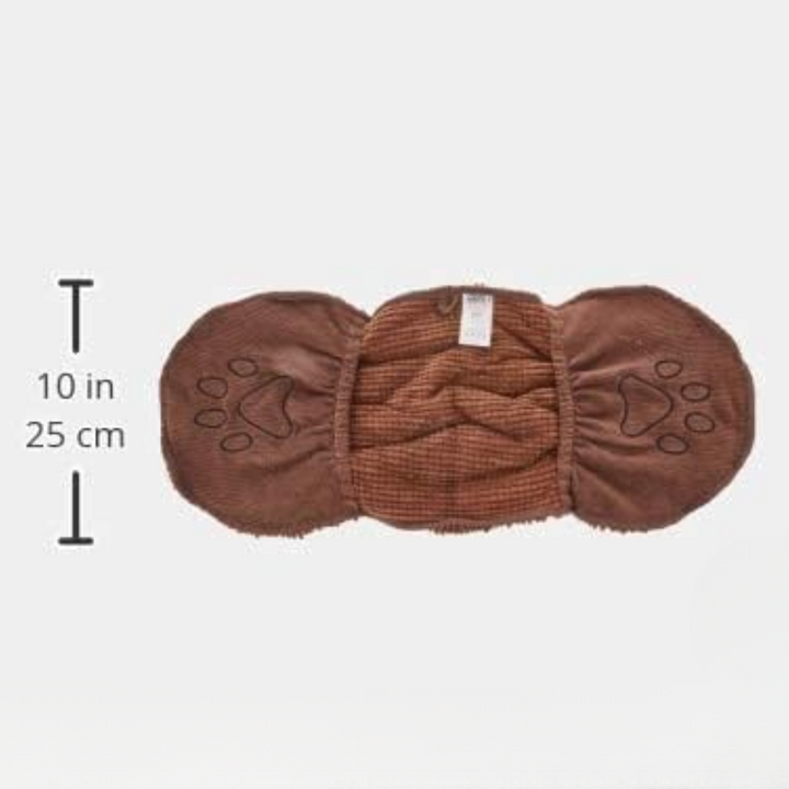 Soft microfiber pet towel, perfect for quick drying dogs after a bath or wet play.