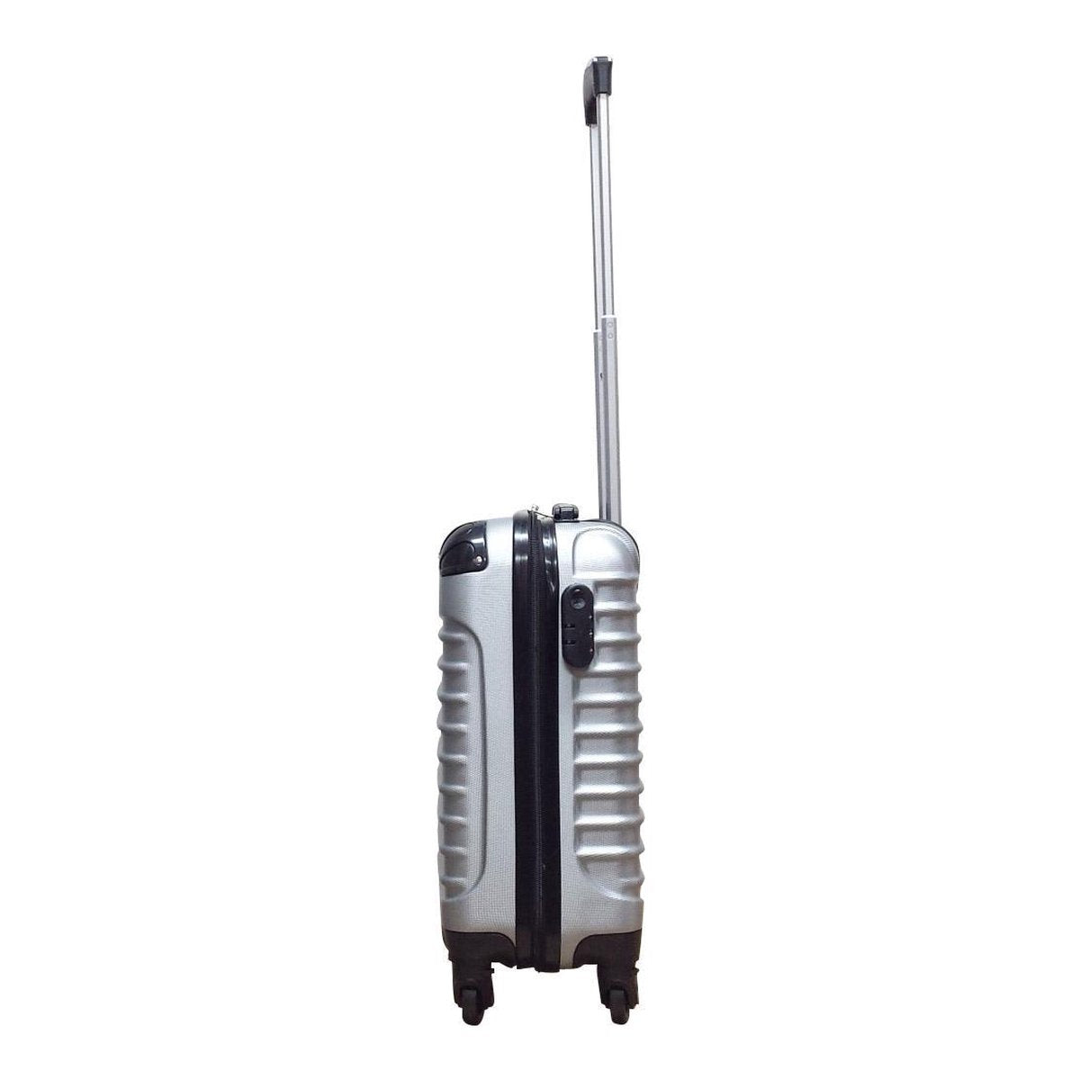 Modern Milano Silver 2-piece hard-shell spinner luggage set. Stylish & durable wheeled luggage for travel.