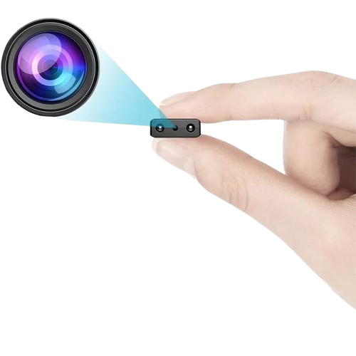 Mini WiFi HD security camera for discreet home monitoring. Features clear video, audio, and compact design.
