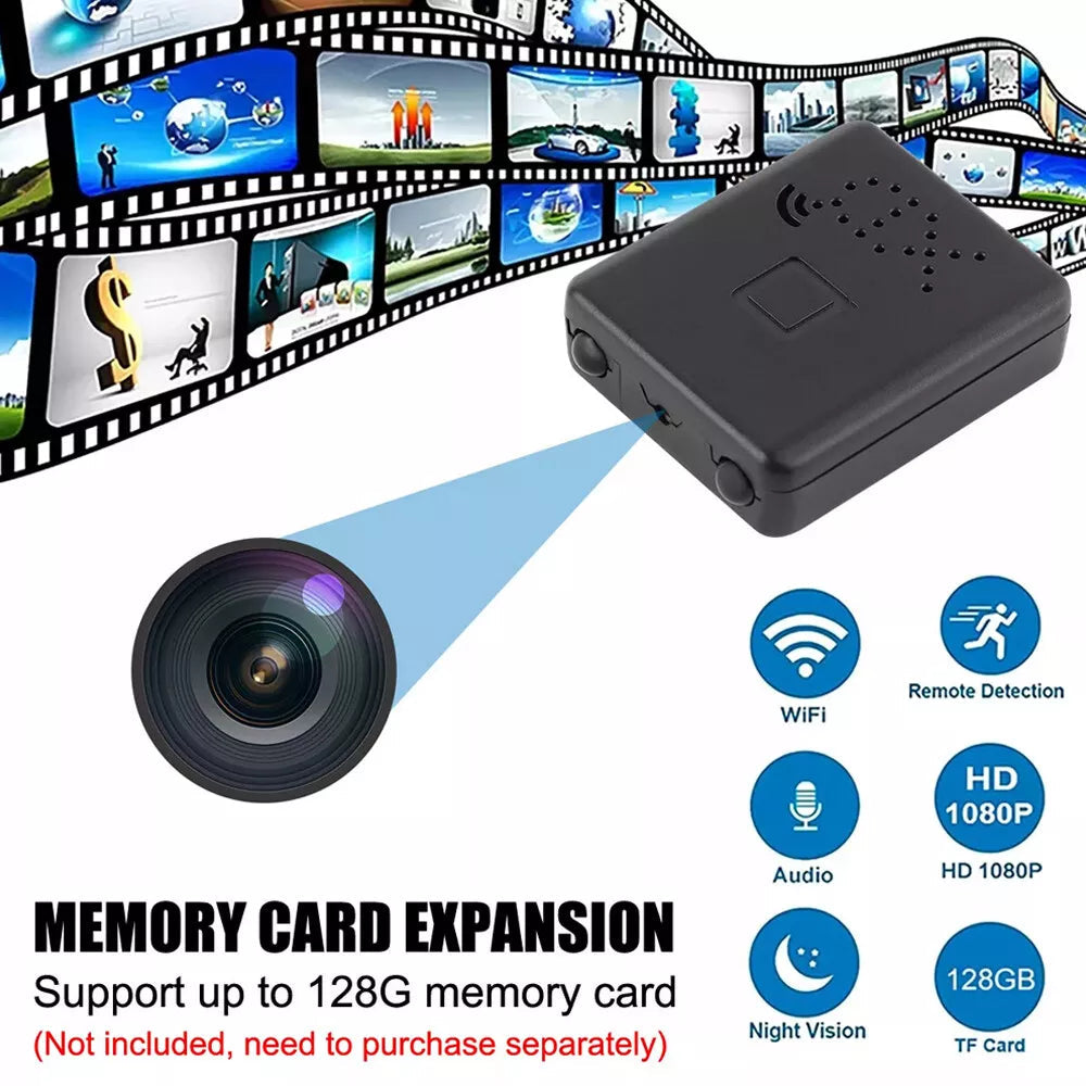 Unisex mini HD camera with WiFi, designed for discreet home security. Enjoy remote viewing and secure monitoring.