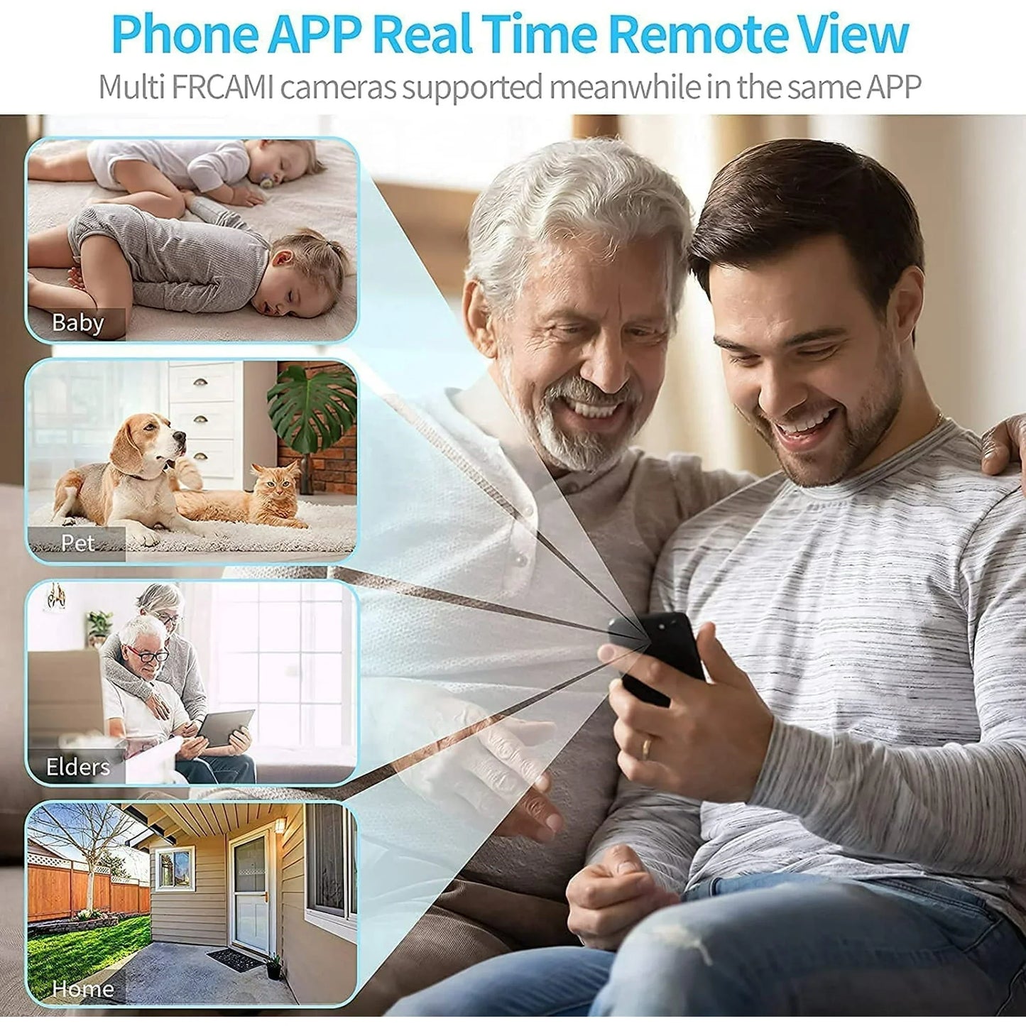 Magnetic mini wireless camera for discreet indoor/outdoor surveillance & portable home security. Live feed.