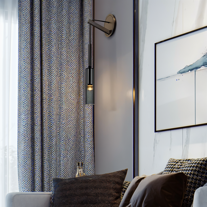 Orvane minimalist wall lamp, energy-efficient LED lighting with stylish smoke glass, ideal for modern hallway decor.