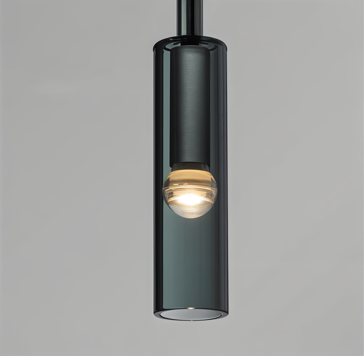 Contemporary designer Orvane wall lamp, minimalist style with sophisticated smoke glass, enhancing modern home decor.