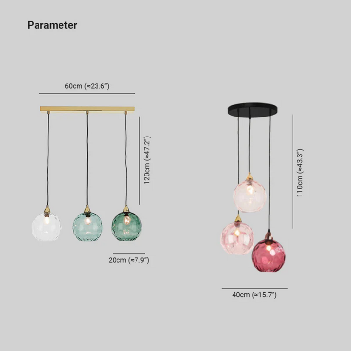 Elegant indoor lighting, modern cluster pendant with three adjustable lamps.