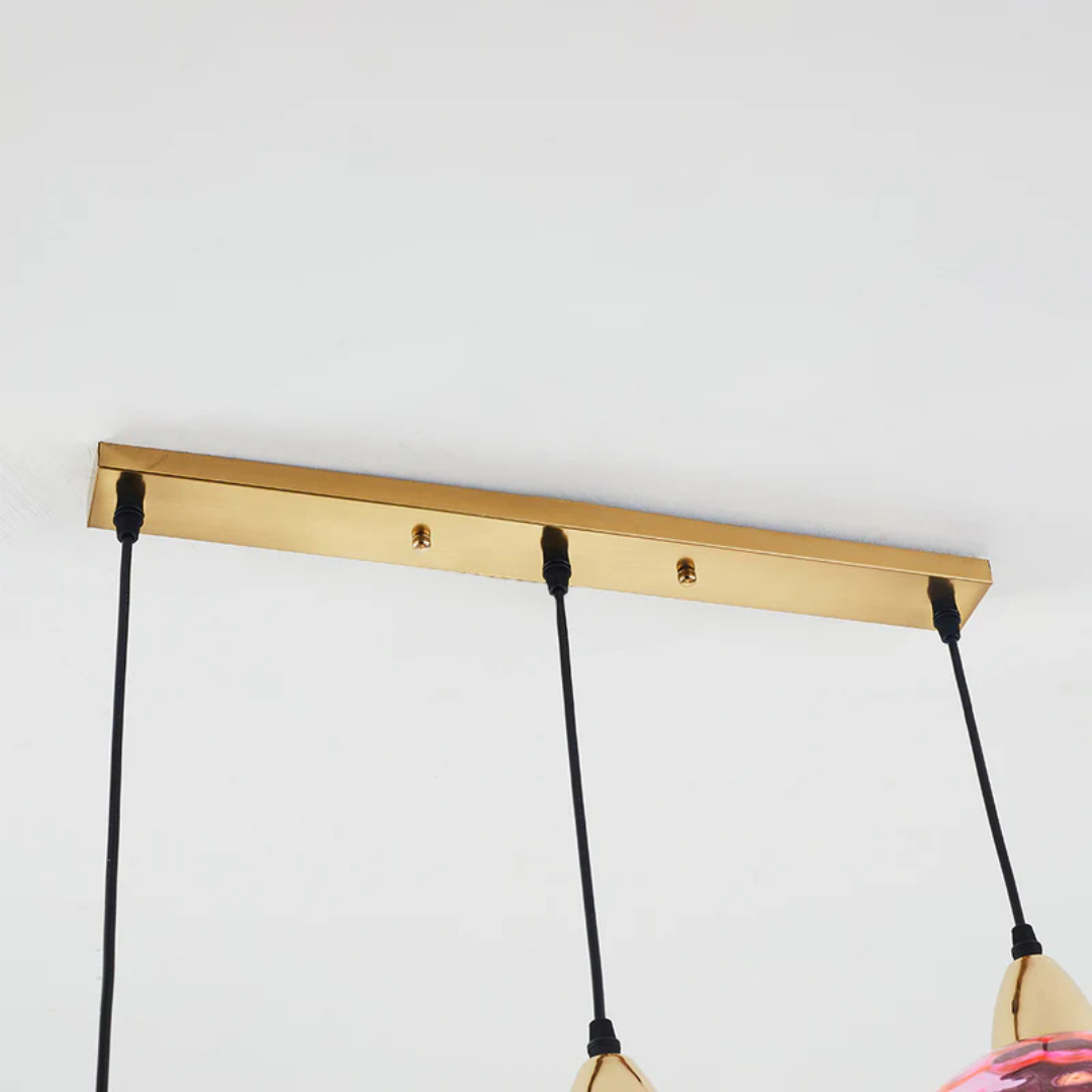 Contemporary 3-lamp cascade ceiling lamp, perfect modern lighting for any room.