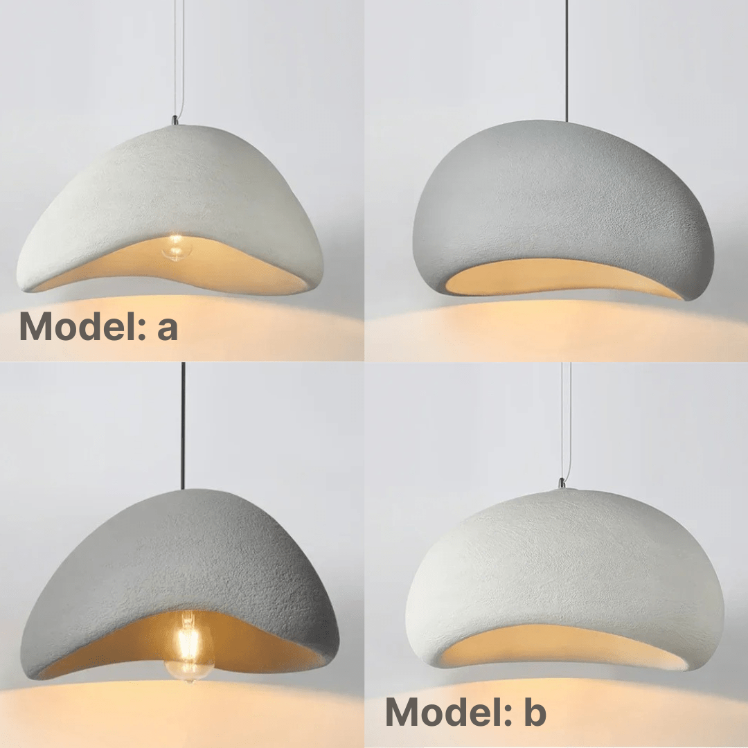 Dimmable LED pendant light, adjustable height, modern design for living room interior lighting.