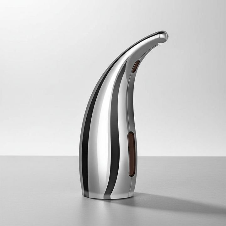 Unisex HygioFlow sensor dispenser providing touchless liquid soap for enhanced bathroom hygiene.