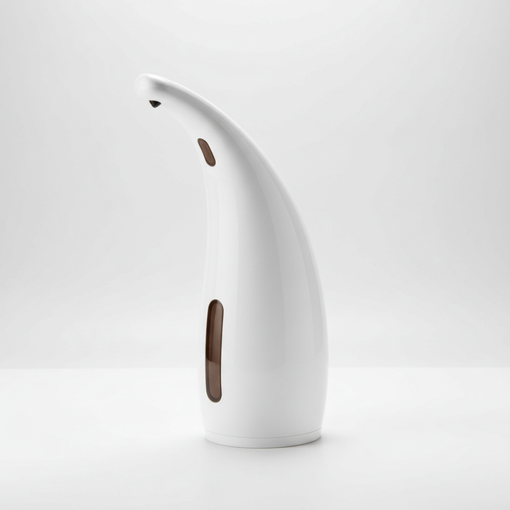 Elegant HygioFlow automatic dispenser, a modern design essential for touchless hygiene in any office.