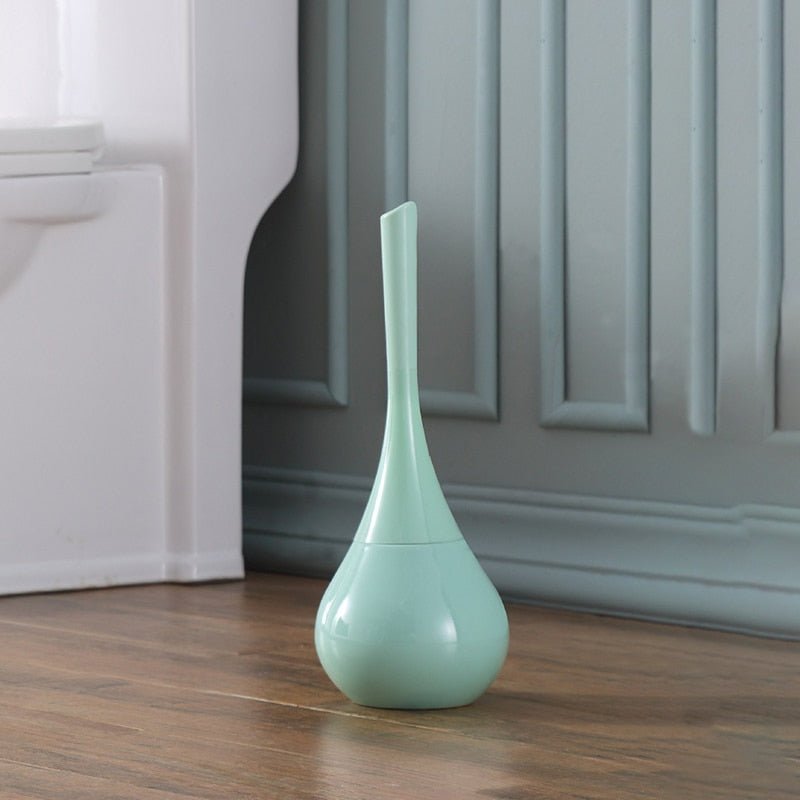 Efficient home cleaning toilet brush with a flexible silicone head, ensures superior bathroom hygiene.