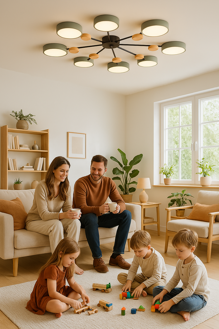 Unisex modern branching LED ceiling light. Elevates any contemporary living space.