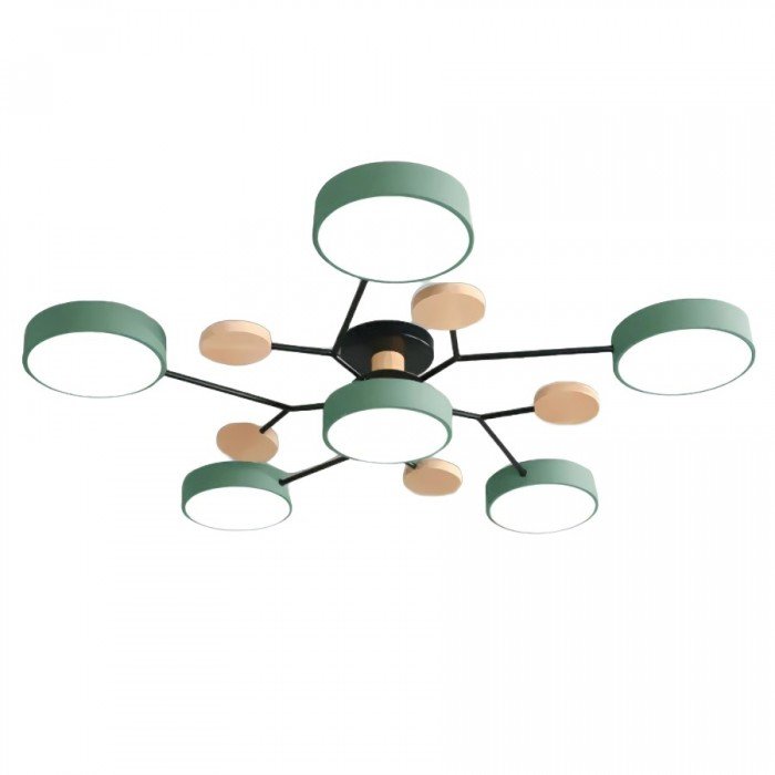 Modern LED ceiling light fixture with a unique branching design. Warm white light.