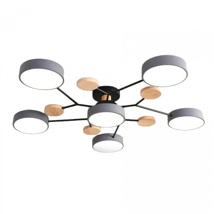 Elegant branching LED ceiling light. Modern decor for living and dining areas.