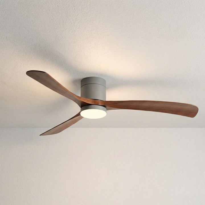 Ultra-quiet modern ceiling fan with bright LED dimmable light. Serene indoor environments & home comfort.