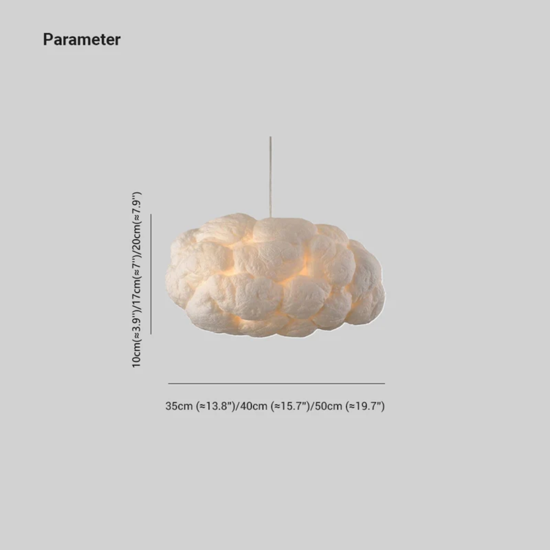 Modern cloud-shaped LED pendant, perfect for adding unique lighting to home decor.