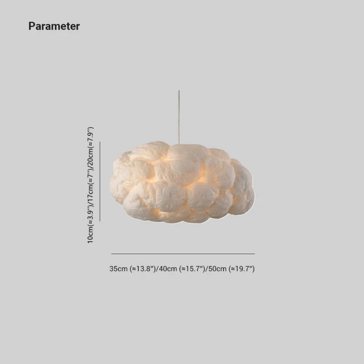 Modern cloud-shaped LED pendant, perfect for adding unique lighting to home decor.