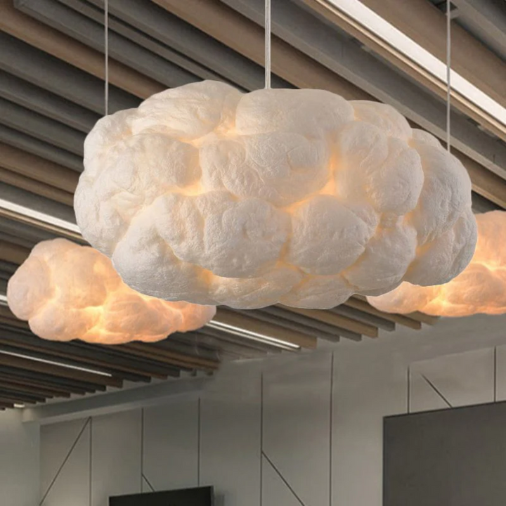 Contemporary cloud LED light fixture, modern home decor, great for unique lighting.