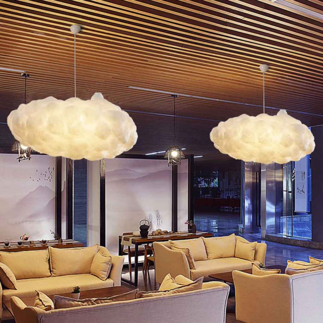 Bright cloud LED ceiling light, unique design, suitable for contemporary spaces.