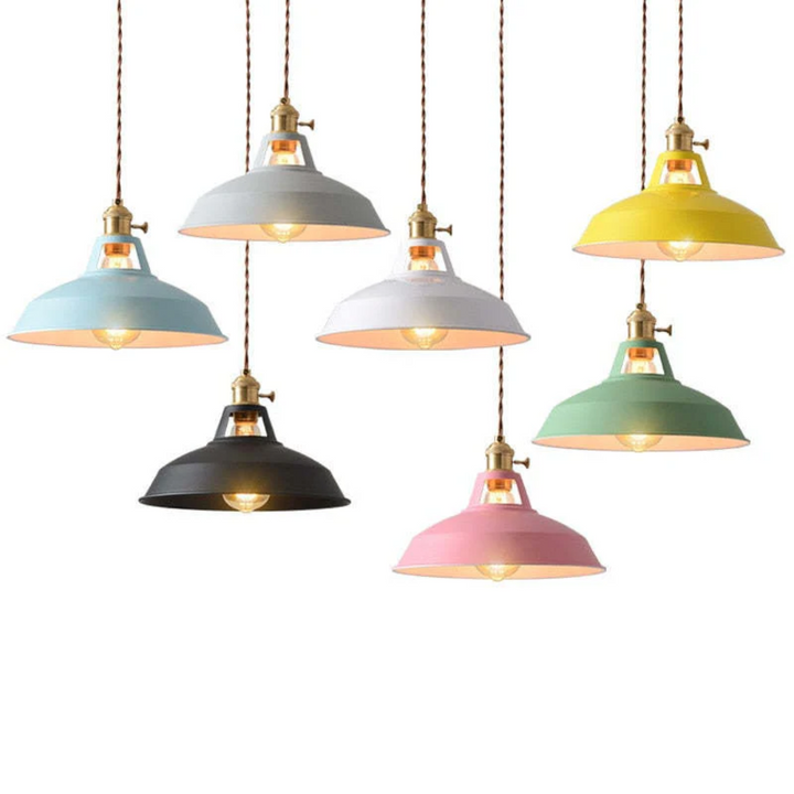 Vibrant ChromaLuxe LED pendant lamp, a stylish and modern ceiling light fixture.