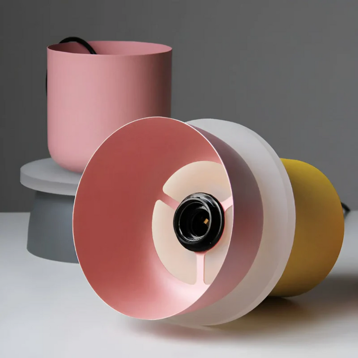 Modern colorful Macaron LED pendant light, ideal for contemporary home decor & lighting.