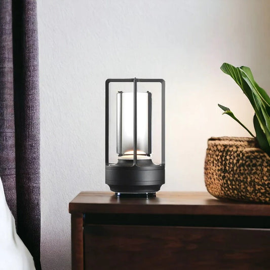 Modern cordless LED table lamp with touch dimming, ideal for home decor and ambient lighting.