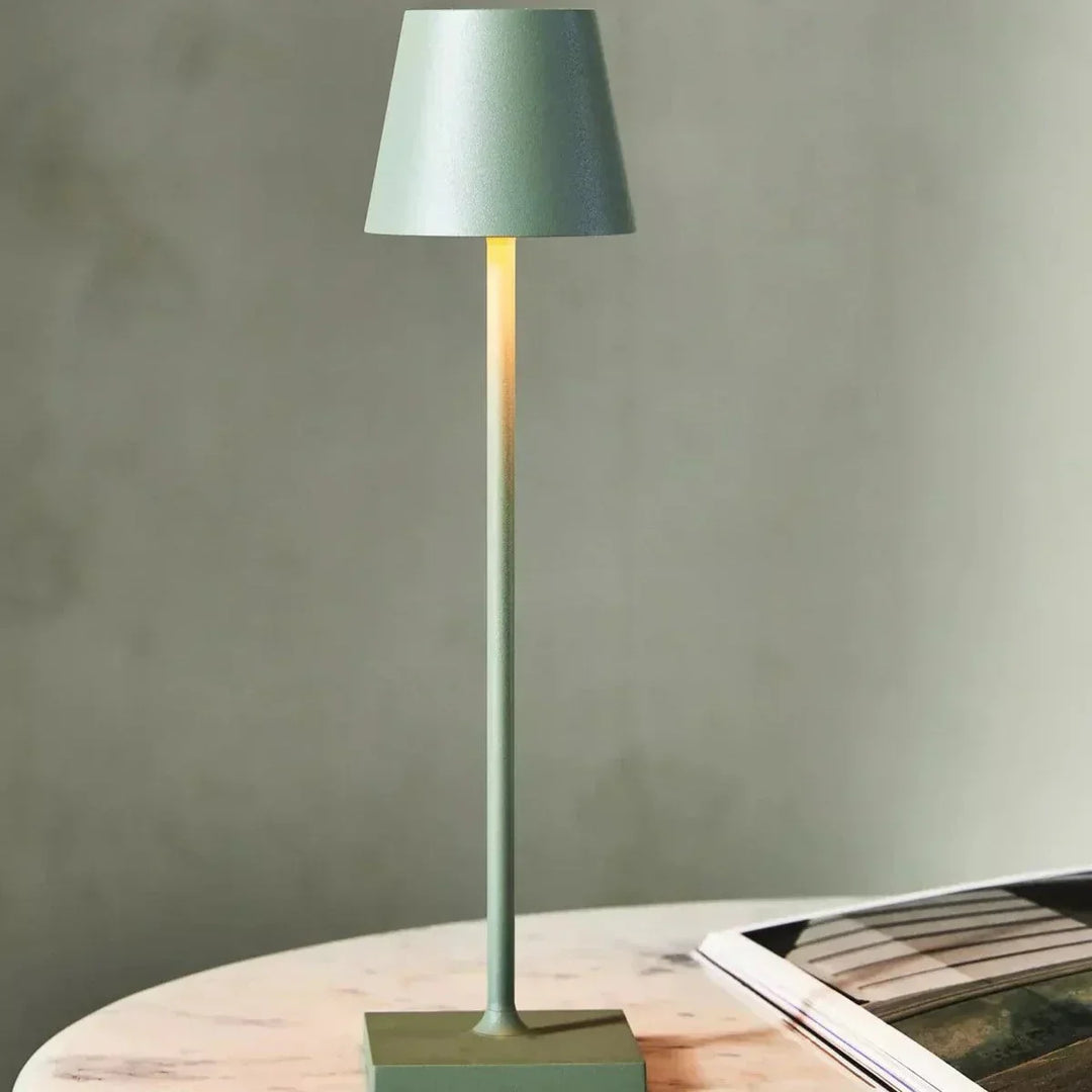 Versatile dimmable LED table lamp, cordless & portable, perfect for bedroom, desk, or living room.