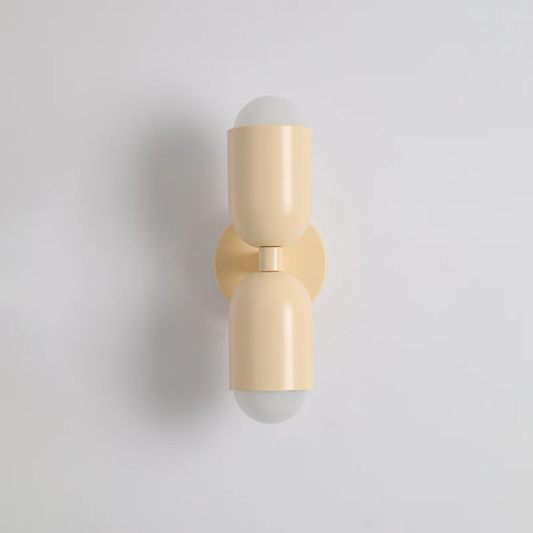 Modern double-sided LED wall lamp, Colorwave design, for stylish home interior lighting.