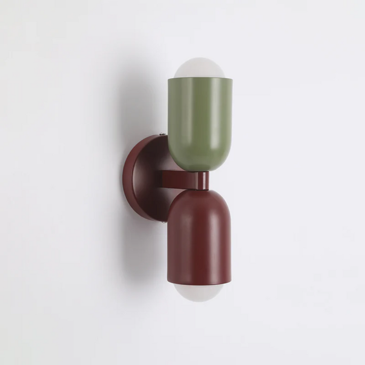Stylish double-sided LED wall light, contemporary metal design, ideal for modern interior decor.