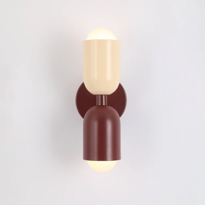 Designer double-sided LED accent light, colorful and energy-efficient for modern living spaces.