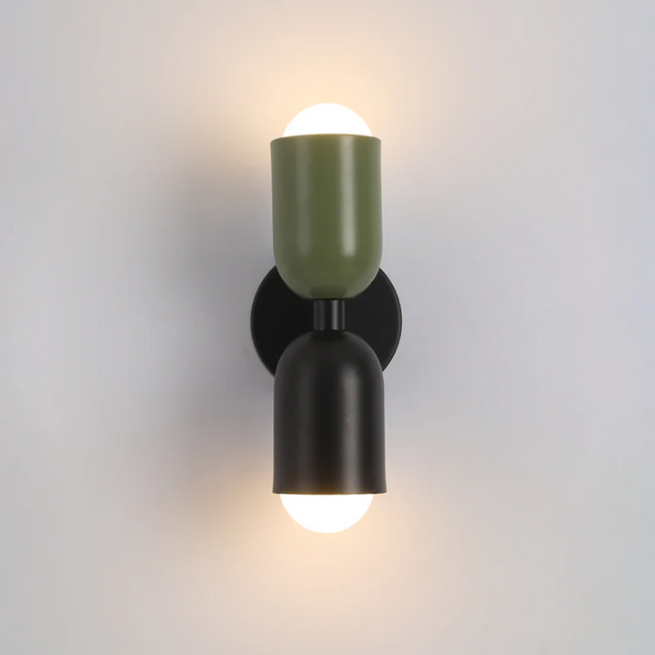 Sleek LED wall lamp, Colorwave design, offering stylish double-sided lighting for dining rooms.
