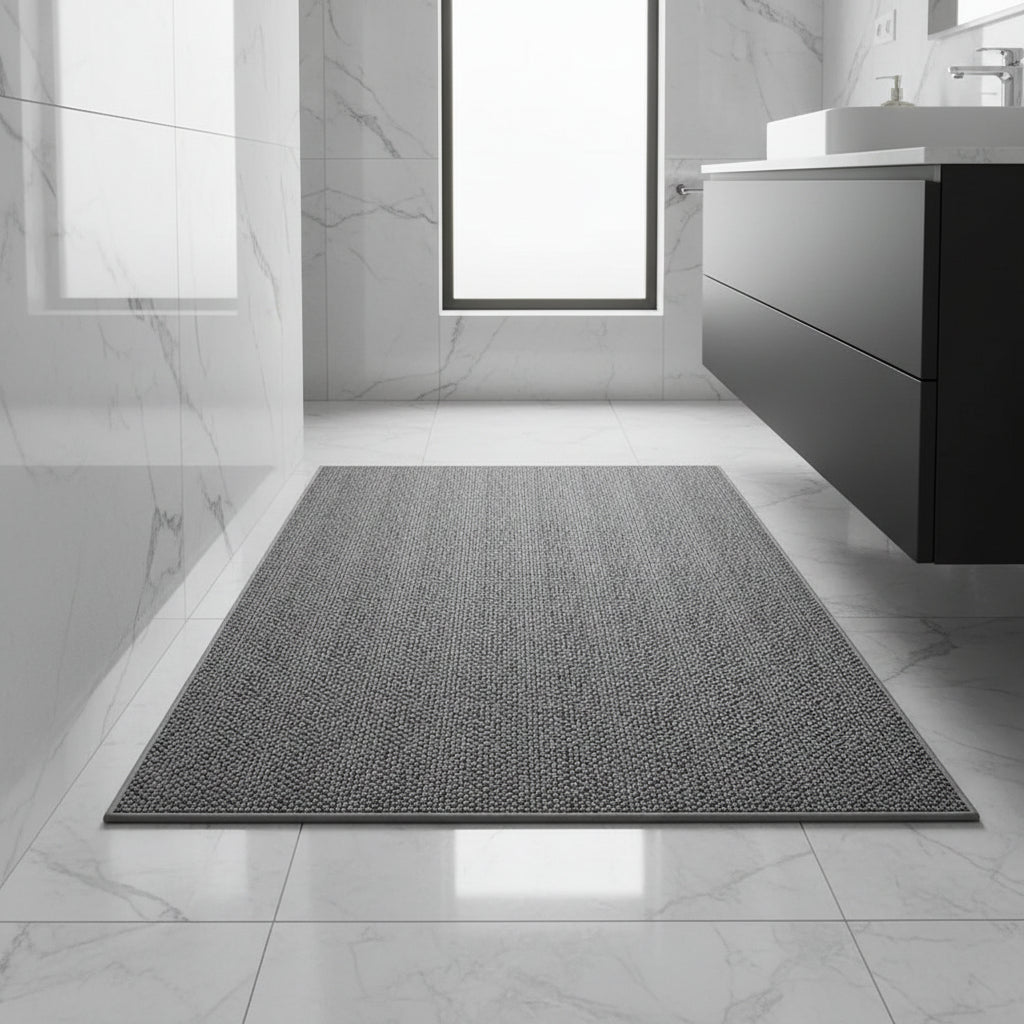 Modern geometric doormat for entryway, absorbent & quick-dry, perfect for home decor & floor protection.