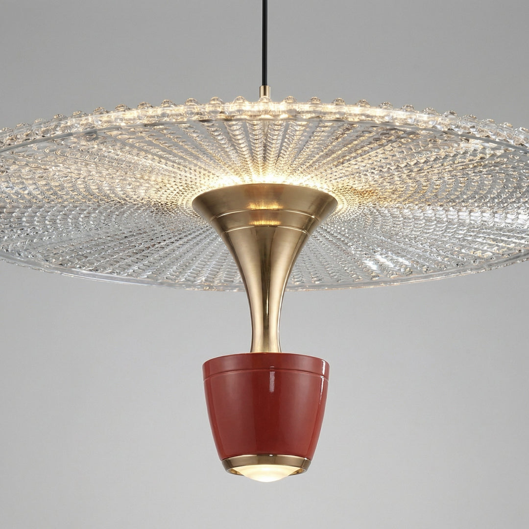 Stylish Glissara modern pendant light fixture. Provides ambient lighting, perfect for dining & living rooms.