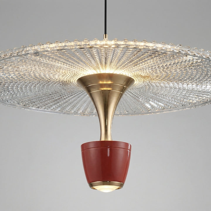 Stylish Glissara modern pendant light fixture. Provides ambient lighting, perfect for dining & living rooms.