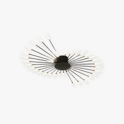 Large modern LED ceiling light, black, ideal for hotels & spacious homes.