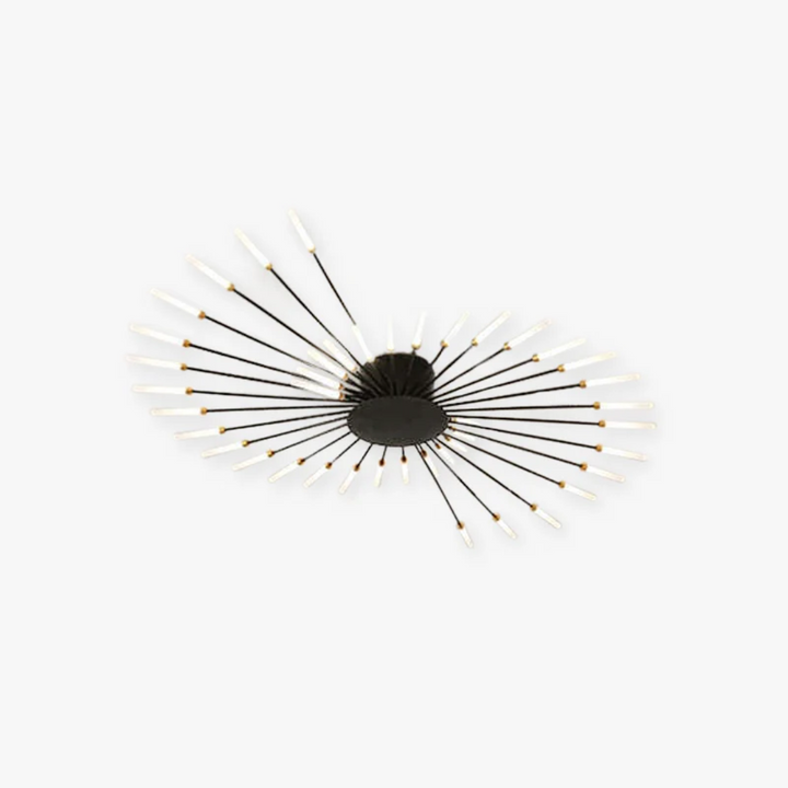 Large modern LED ceiling light, black, ideal for hotels & spacious homes.