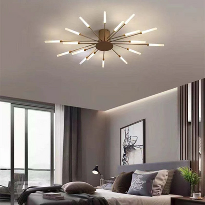 Dimmable black LED light fixture for large commercial & residential spaces.