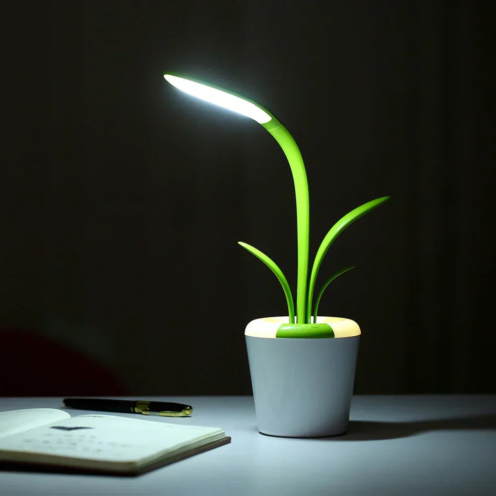 Modern LED desk lamp, eye protection, adjustable brightness, perfect for office & study workspace.