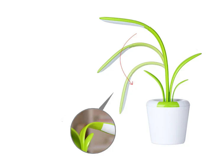 Eye protection LED study lamp, modern design, adjustable brightness for focused work.