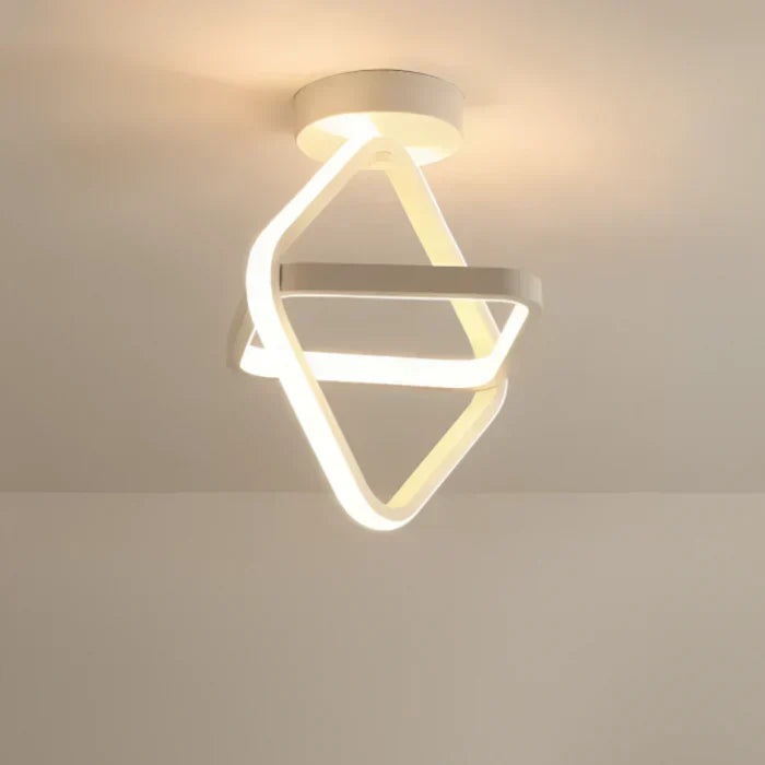 Unique modern LED ceiling lamp, Twilight Rings design, a stylish and energy-efficient home decor piece.