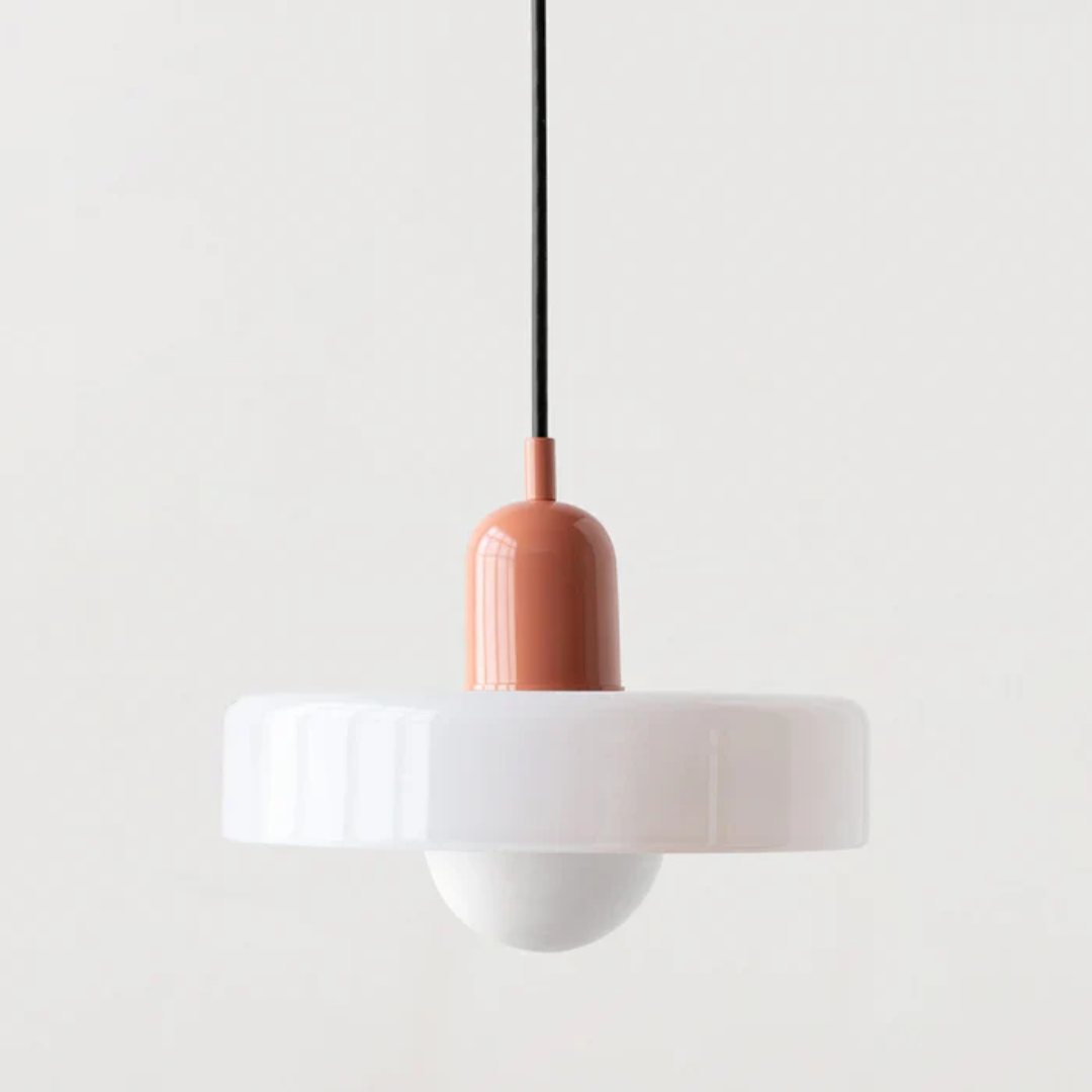 Stylish glass globe LED pendant, perfect for dining room illumination.