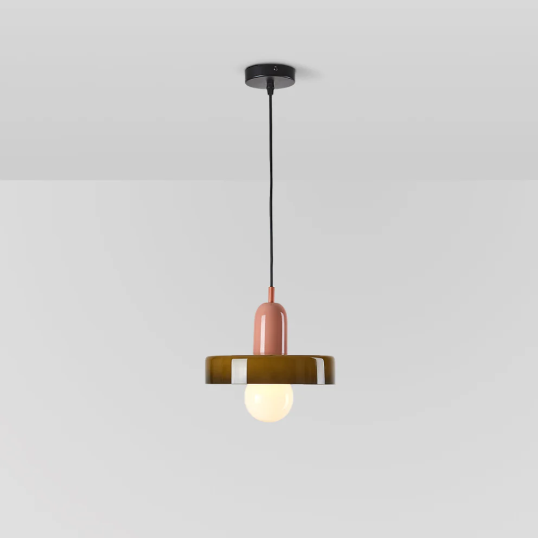 Energy-efficient glass globe ceiling light, contemporary and bright.