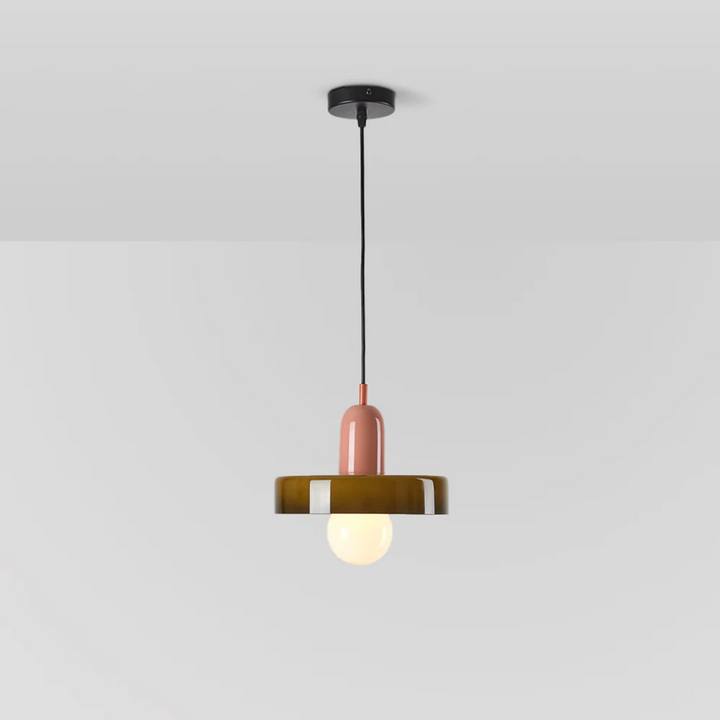 Energy-efficient glass globe ceiling light, contemporary and bright.