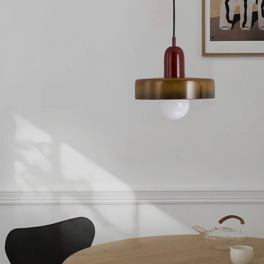 Modern LED ceiling fixture, perfect for dining room and kitchen islands.